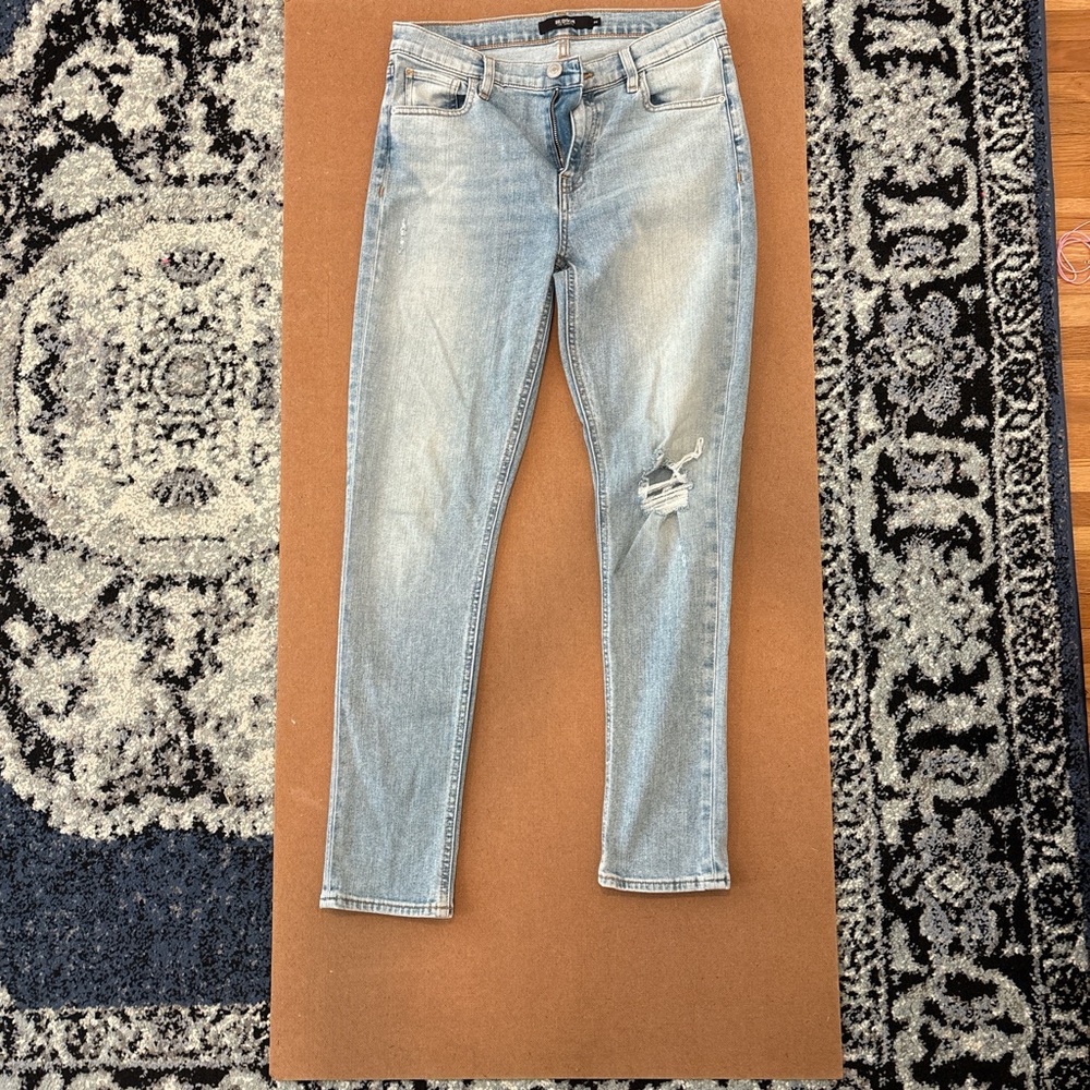 Hudson Jeans Blue Skinny Distressed Denim